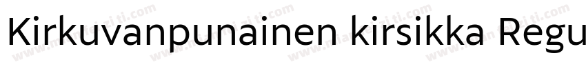 Kirkuvanpunainen kirsikka Regular字体转换